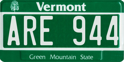 VT license plate ARE944