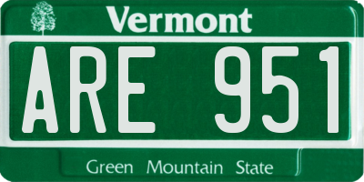 VT license plate ARE951