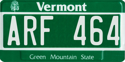 VT license plate ARF464