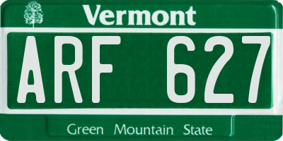VT license plate ARF627
