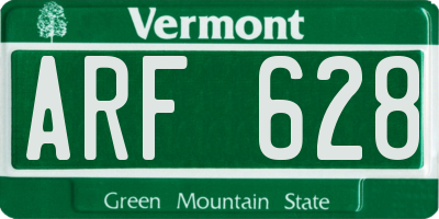 VT license plate ARF628