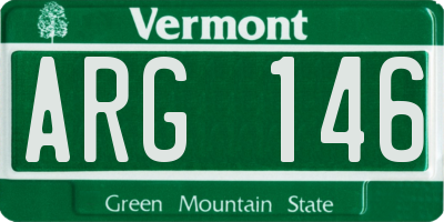 VT license plate ARG146