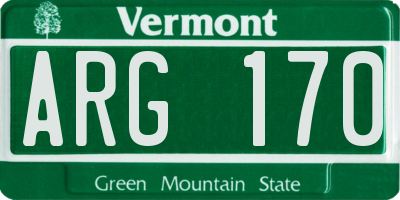 VT license plate ARG170