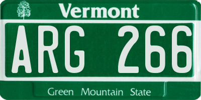 VT license plate ARG266