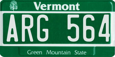 VT license plate ARG564