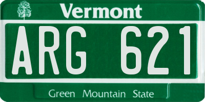 VT license plate ARG621
