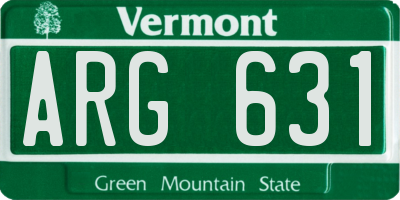 VT license plate ARG631