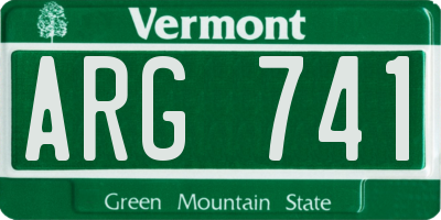 VT license plate ARG741
