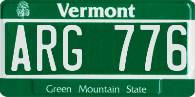 VT license plate ARG776