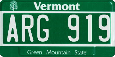 VT license plate ARG919