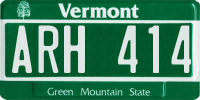 VT license plate ARH414