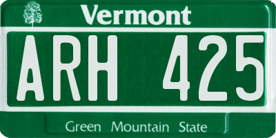 VT license plate ARH425