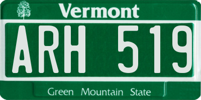 VT license plate ARH519