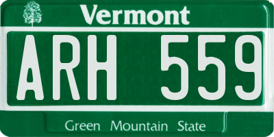 VT license plate ARH559