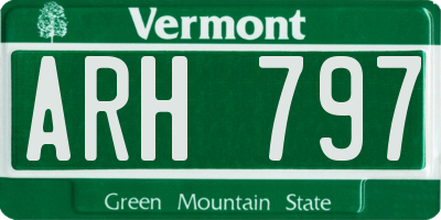 VT license plate ARH797
