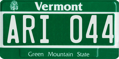 VT license plate ARI044