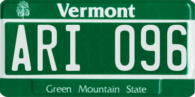VT license plate ARI096