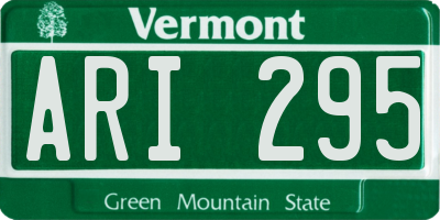 VT license plate ARI295