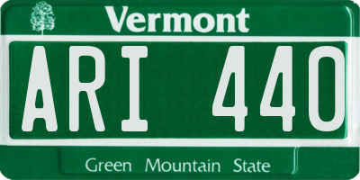 VT license plate ARI440