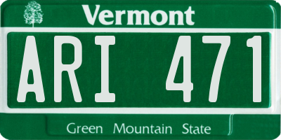 VT license plate ARI471