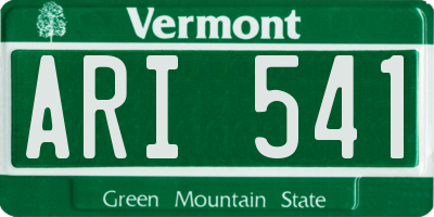 VT license plate ARI541