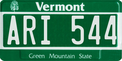 VT license plate ARI544