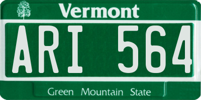 VT license plate ARI564