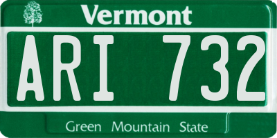 VT license plate ARI732