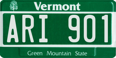 VT license plate ARI901
