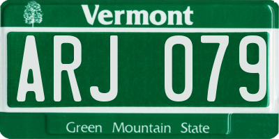 VT license plate ARJ079