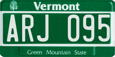 VT license plate ARJ095