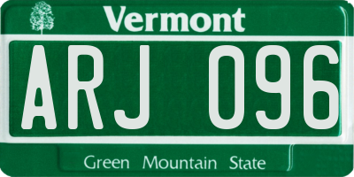 VT license plate ARJ096
