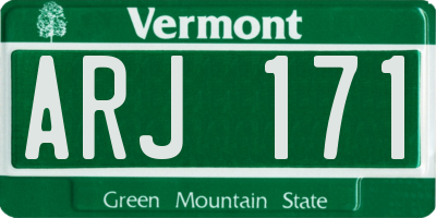 VT license plate ARJ171