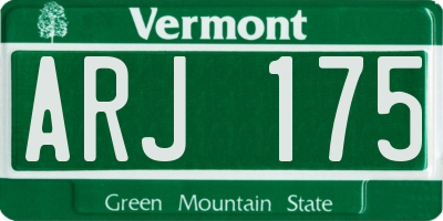 VT license plate ARJ175