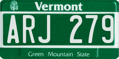 VT license plate ARJ279