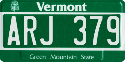 VT license plate ARJ379