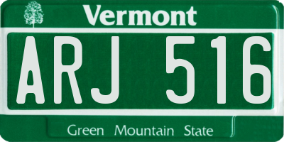 VT license plate ARJ516