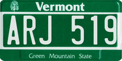 VT license plate ARJ519