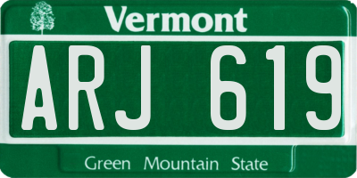 VT license plate ARJ619
