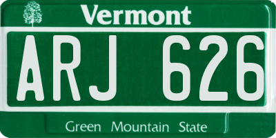 VT license plate ARJ626