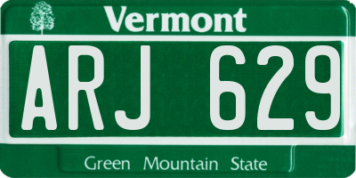 VT license plate ARJ629