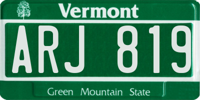 VT license plate ARJ819