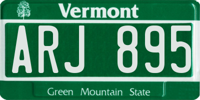 VT license plate ARJ895