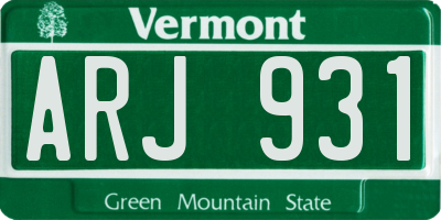 VT license plate ARJ931