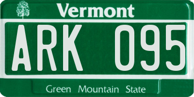 VT license plate ARK095