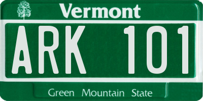VT license plate ARK101