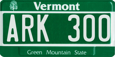 VT license plate ARK300