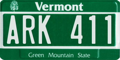 VT license plate ARK411