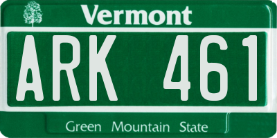 VT license plate ARK461