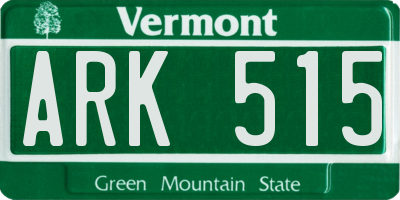 VT license plate ARK515
